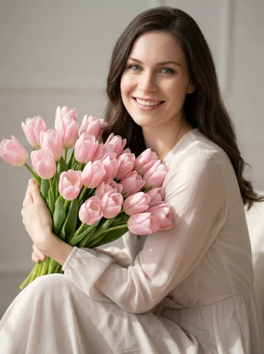Сохранение лица с референсного фото, крупный план, женщина, 